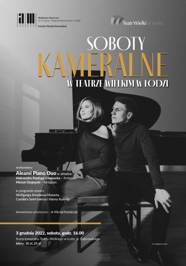 Plakat do spektaklu: SOBOTY KAMERALNE W TEATRZE WIELKIM W ŁODZI