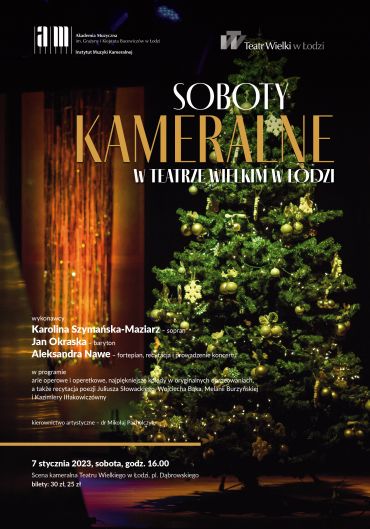 Plakat do spektaklu: SOBOTY KAMERALNE W TEATRZE WIELKIM W ŁODZI