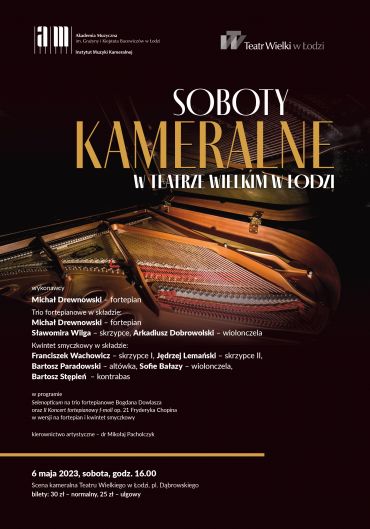 Plakat do spektaklu: SOBOTY KAMERALNE W TEATRZE WIELKIM W ŁODZI
