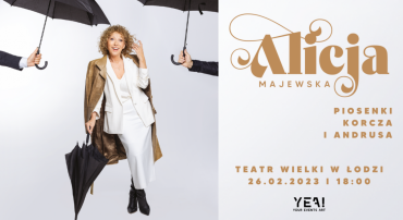 Plakat do spektaklu: Alicja Majewska - Piosenki Korcza i Andrusa