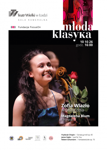 Plakat do spektaklu: Dwa instrumenty. Trzy muzyczne światy