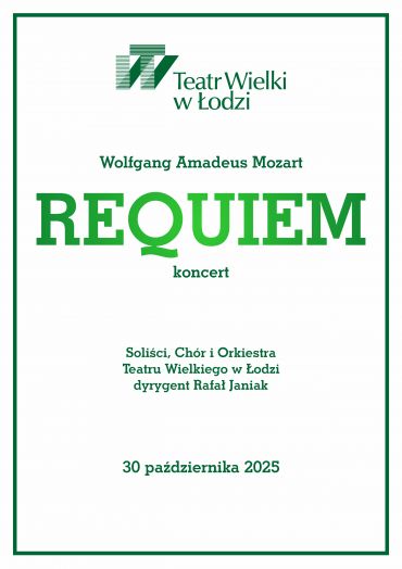 Plakat do spektaklu: MOZART - REQUIEM