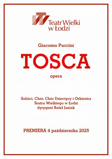 Plakat do spektaklu: TOSCA